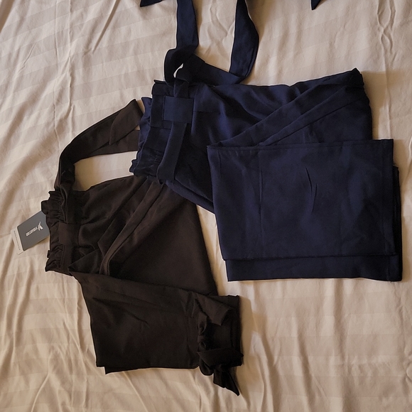 Bundle! High Waisted Tie Front Trouser Pants - Picture 4 of 7